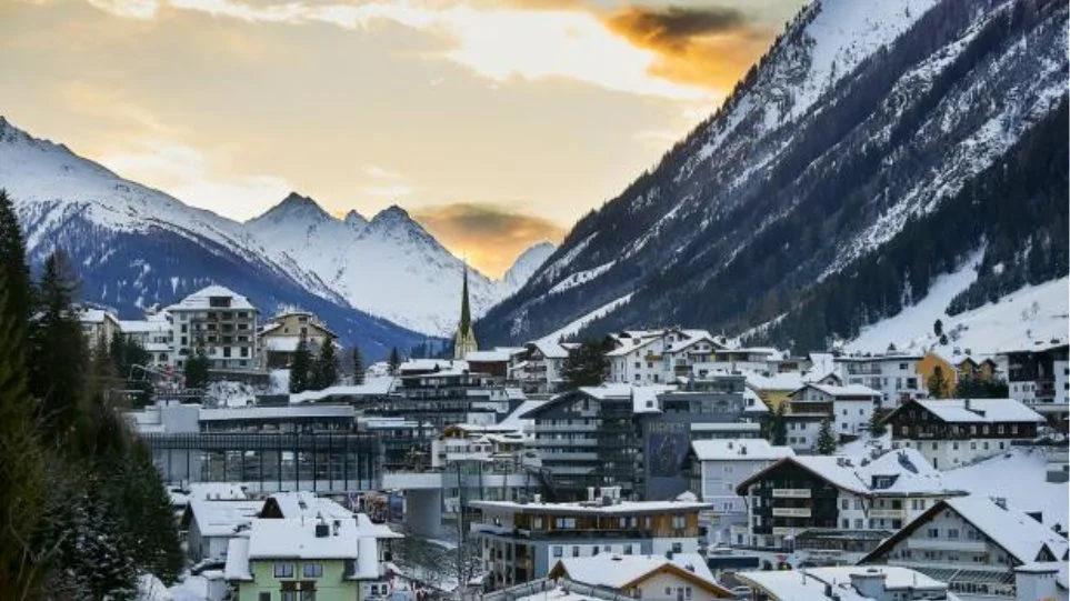austria snow villages